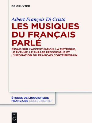 cover image of Les musiques du français parlé